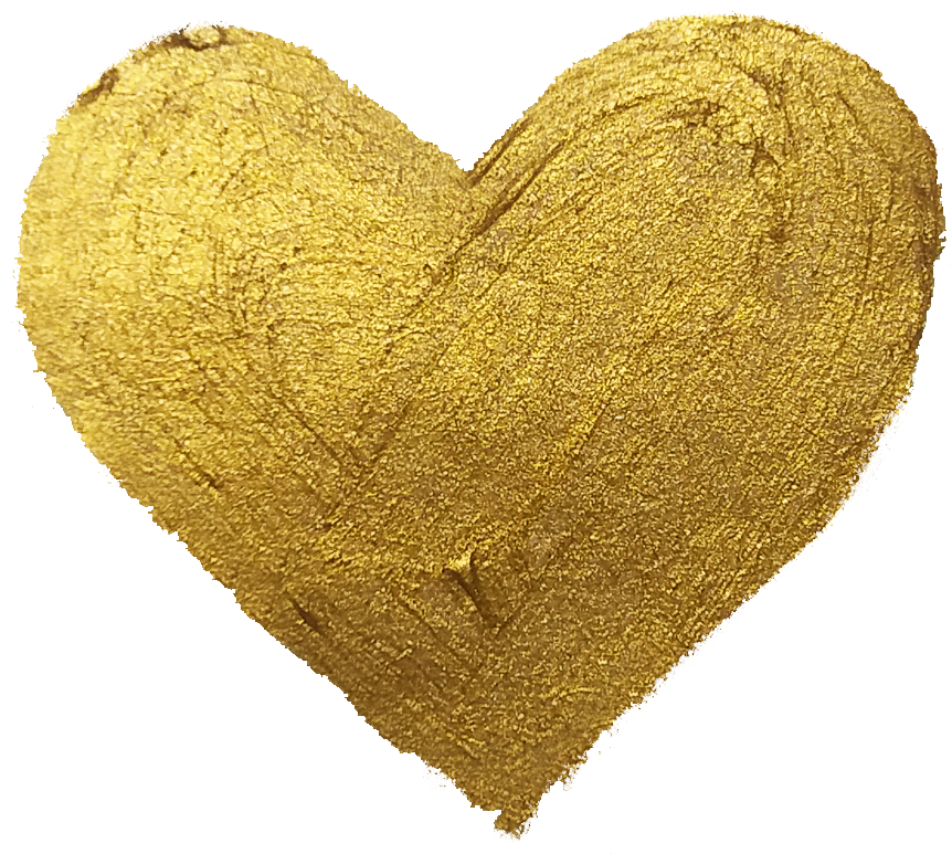 Canva - Gold Metallic Heart Brushstroke _