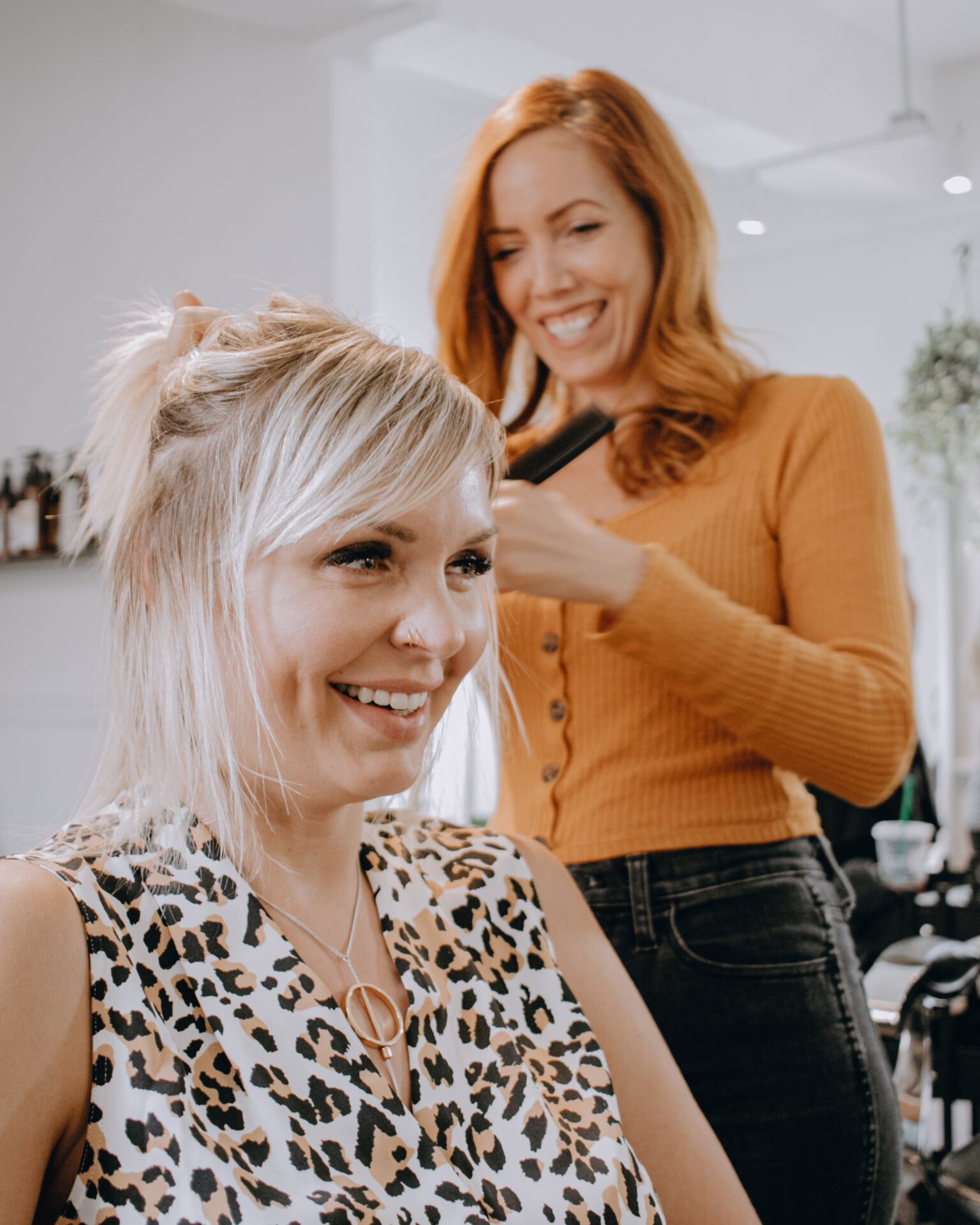 Once you trust your hairstylist, it should be a very enjoyable and relaxing experience to have your hair done