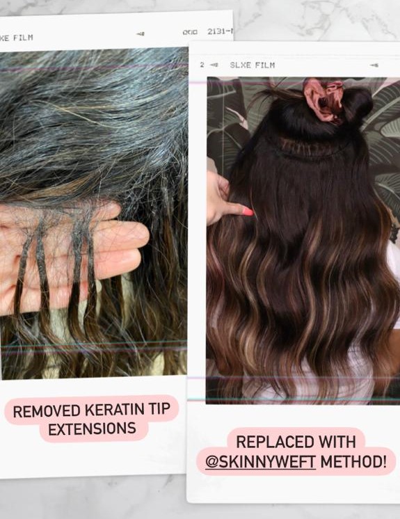 tips vs sew in hair extensions methods skinny weft